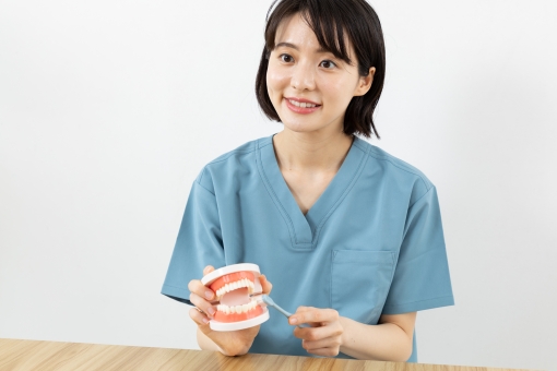 歯磨き指導をする歯科衛生士